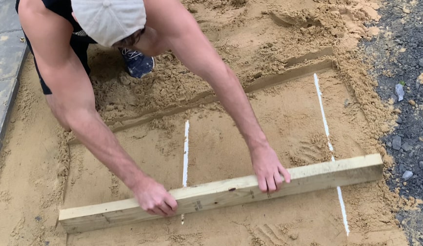 leveling paver sand