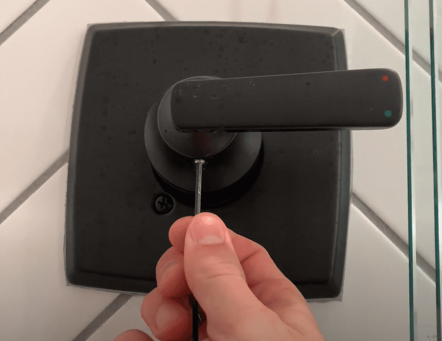 Remove Shower Handle By Loosening the Lock Screw with an Allen Wrench