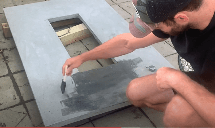 Sealing the Concrete Fire Table Top