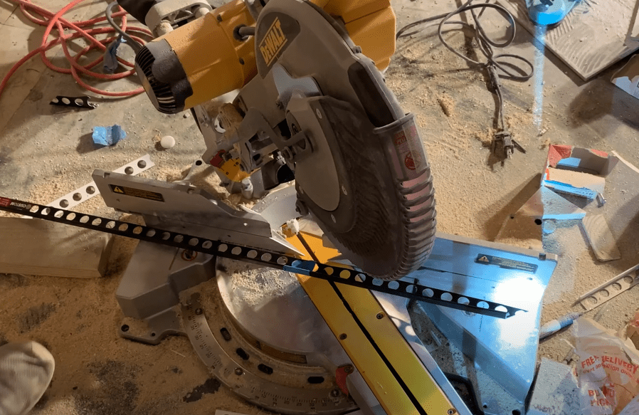 Cut Tile Profiles Using a Miter Saw equipped with a metal blade