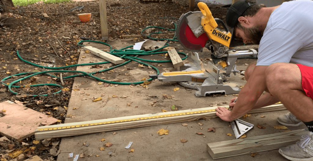 Measure the gate frame height and width on your lumber