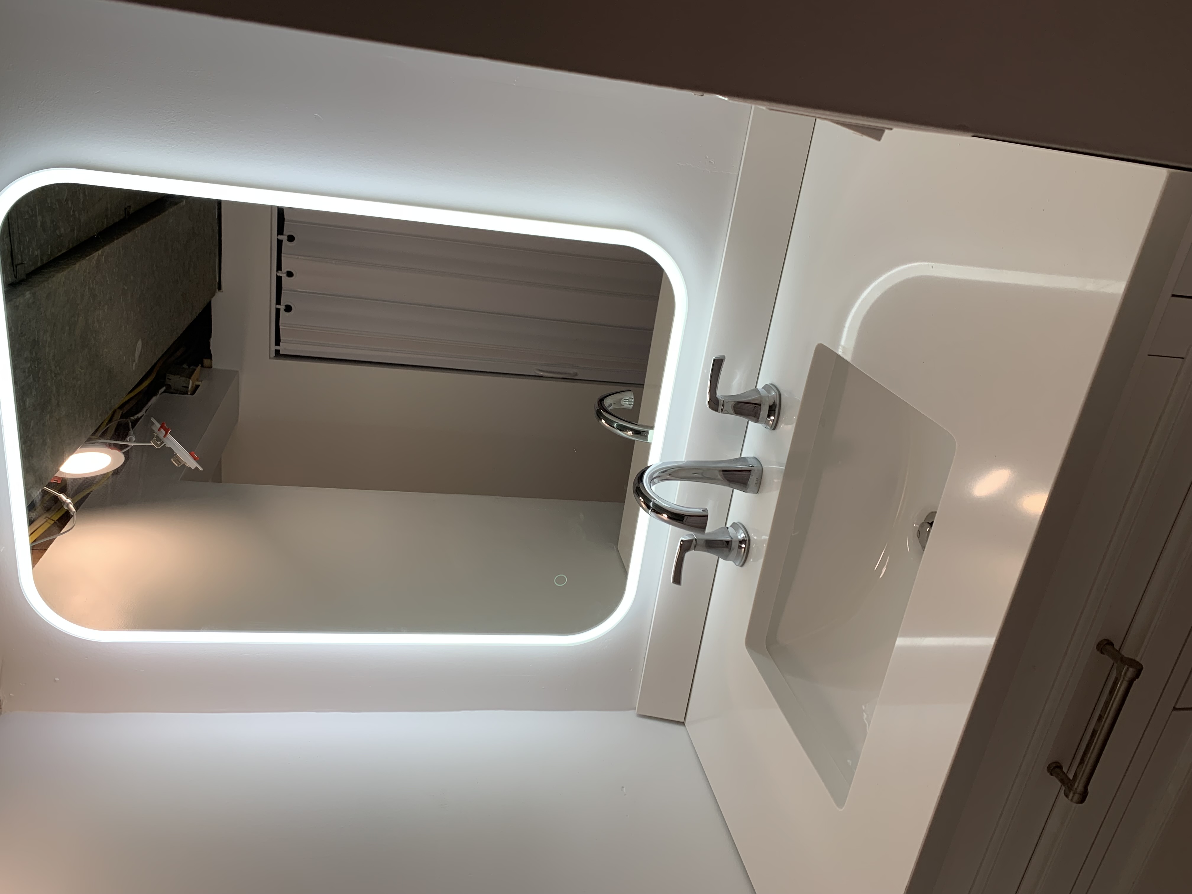 How to install an LED bathroom mirror
