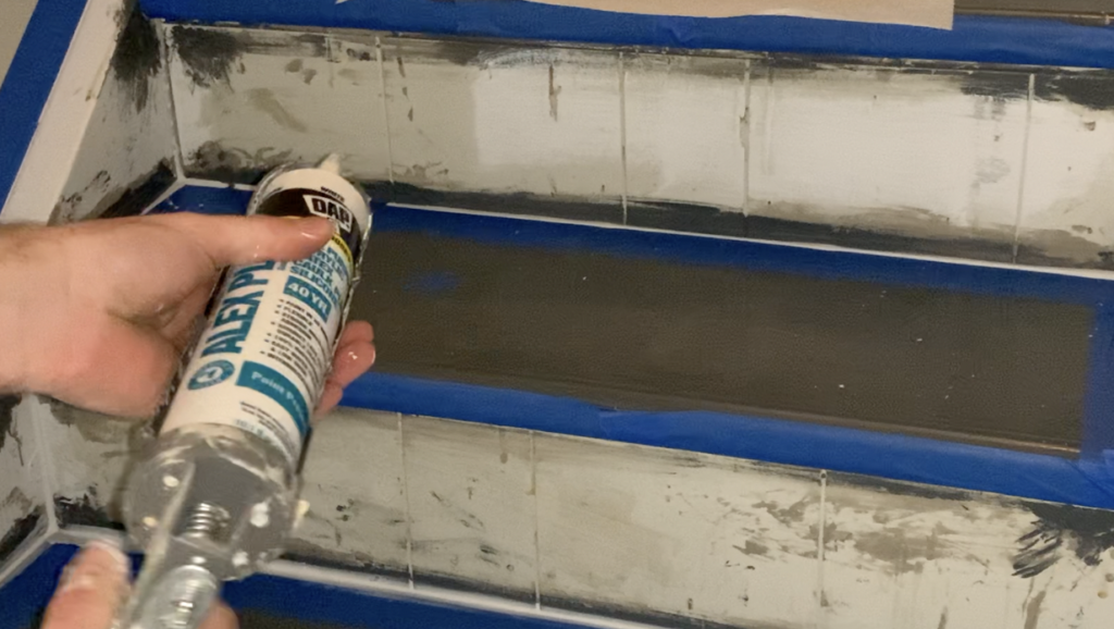 Apply caulk to any gaps in your stair components