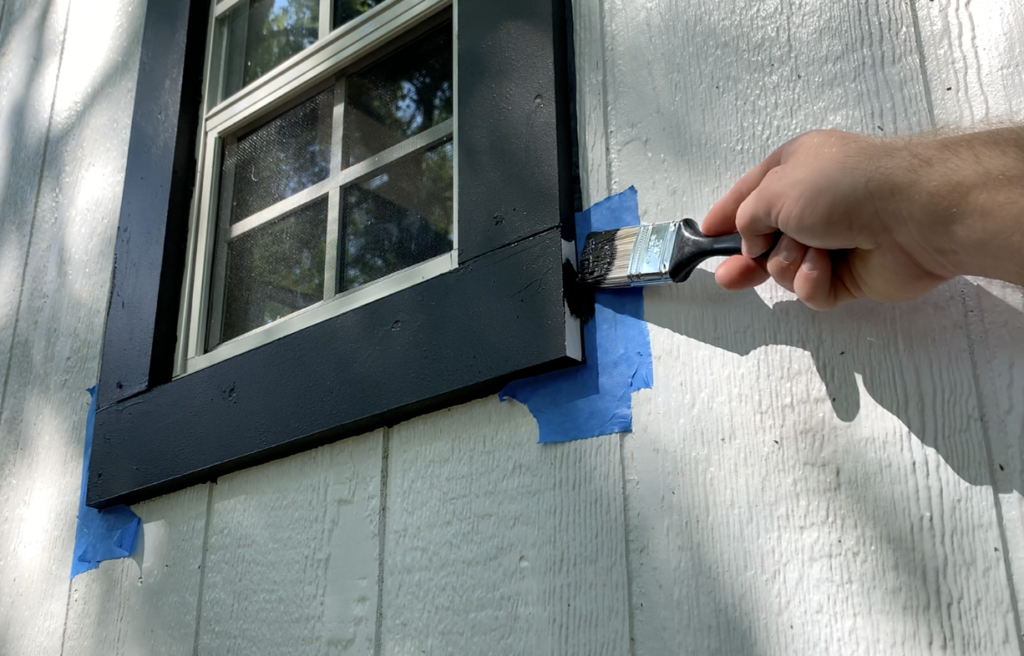 Paint window trim casing as desired