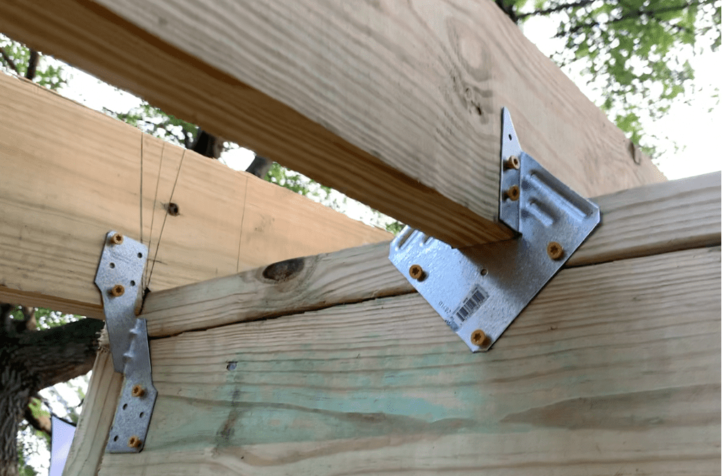 Use hurricane or rafter ties to secure the rafter to the shed walls
