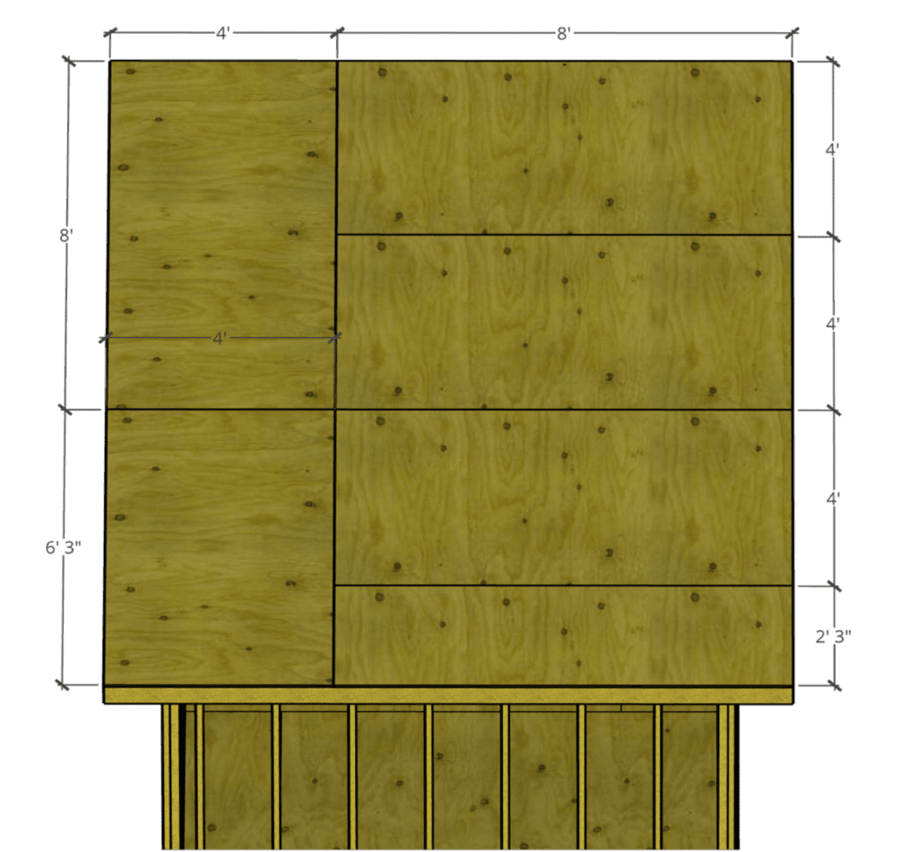 Example Plywood Roof Decking Layout