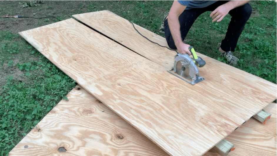 Trim the Plywood Roof Decking as needed
