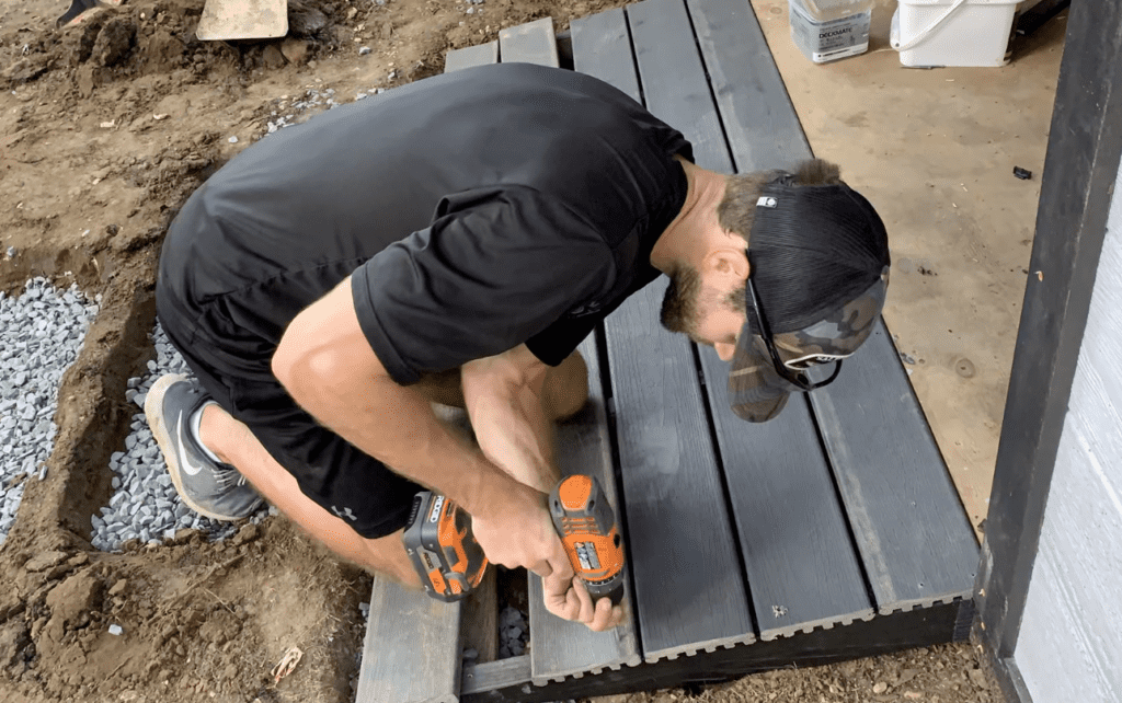 Install the Shed Ramp Decking Boards