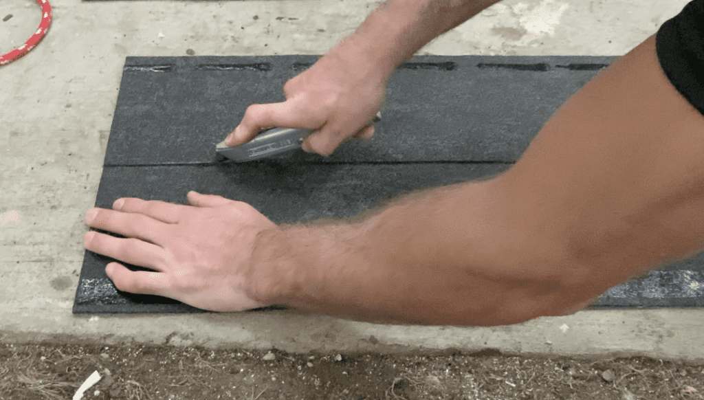 Cut your own Shingle Starter Strip by cutting the full shingle in half along the longest dimension