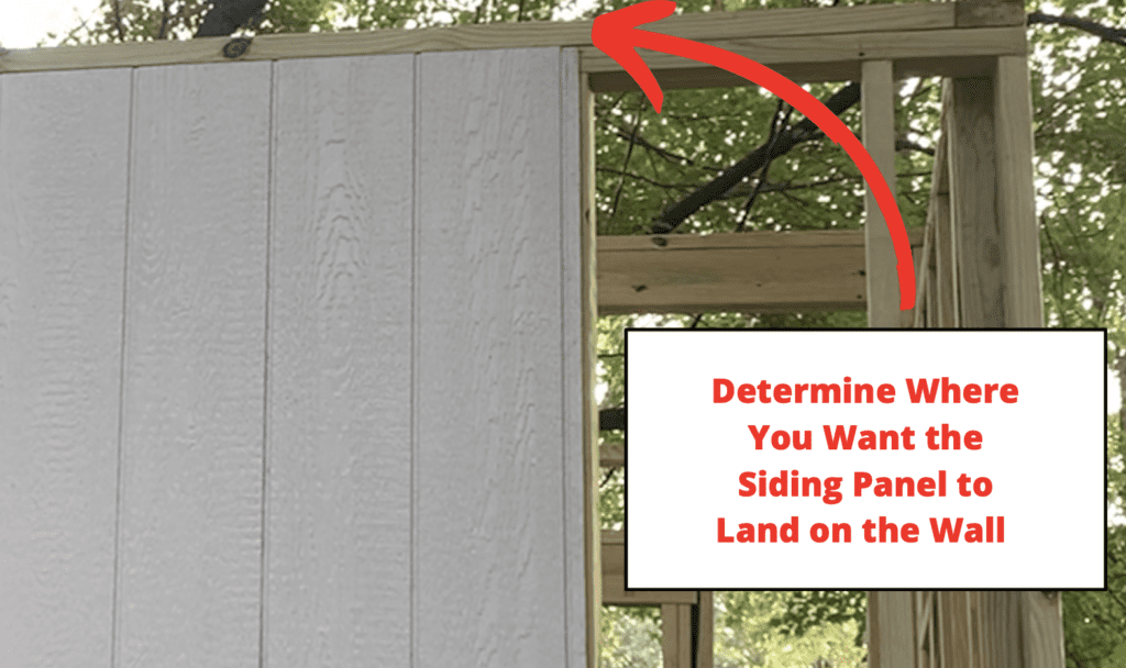 Determine Where the Siding Panel Will Land on the Wall