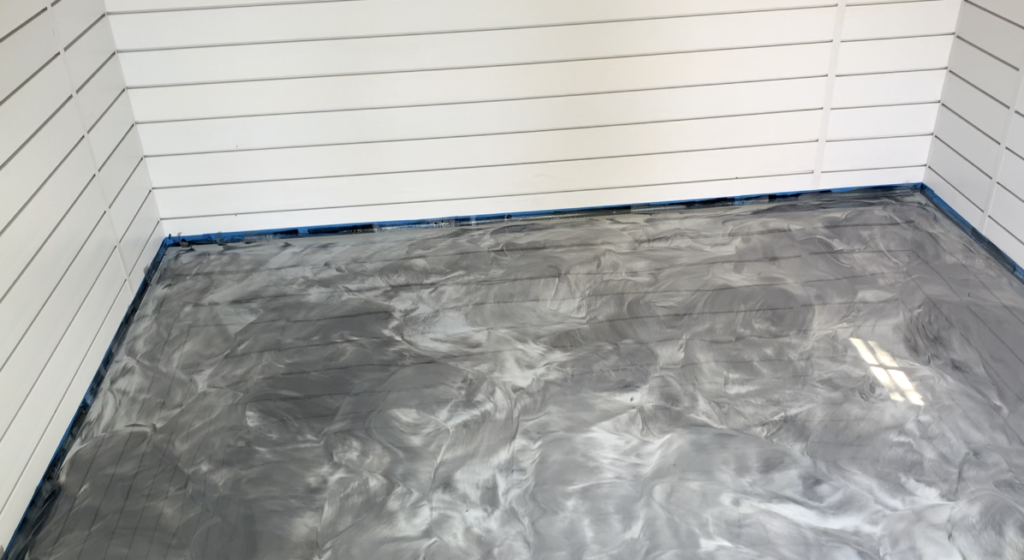 What the Epoxy Floor Coating looked like immediately after application 