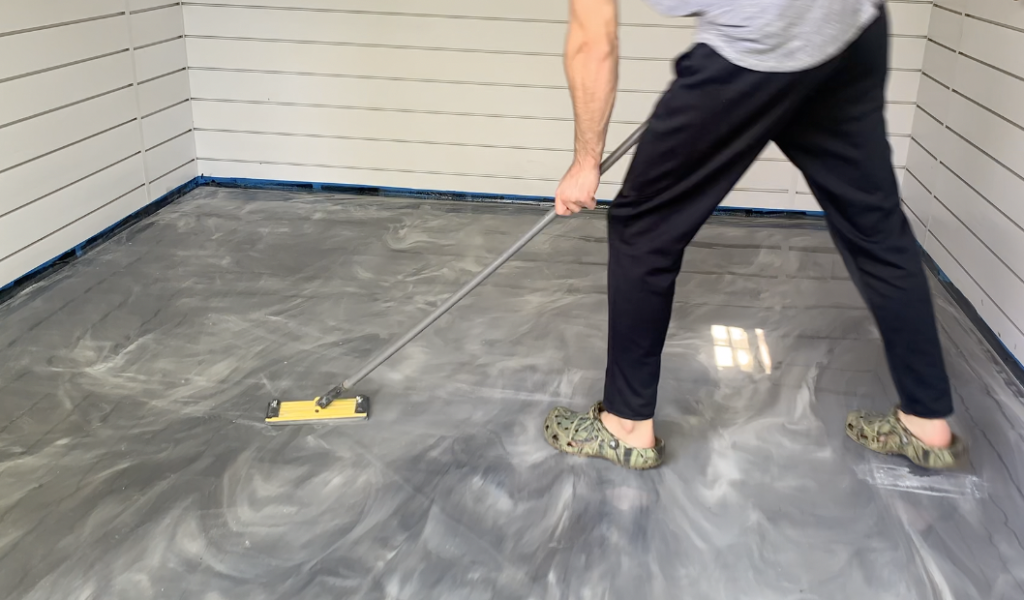 If you wait longer than 24 hours after applying the epoxy coating, you will want to sand the surface of the epoxy with a 120 grit sanding screen prior to applying the protective urethane top coat. 
