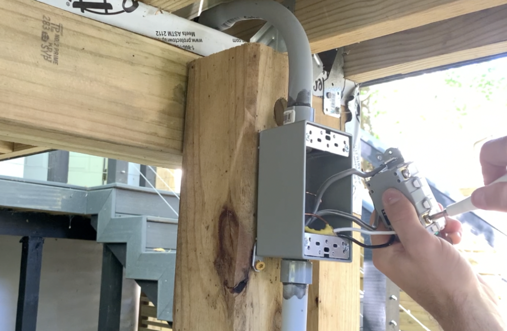Wire the Exterior Outlet as Needed