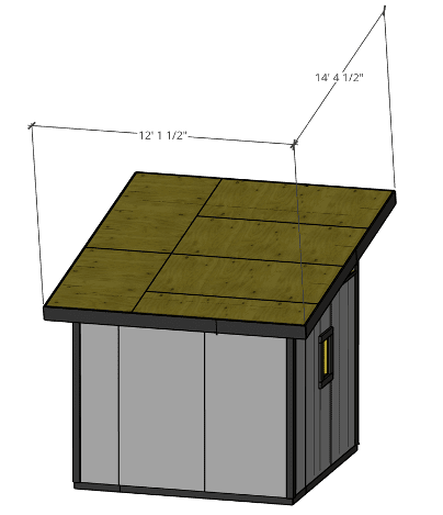 Determine the Square Footage of the Shed Roof so you can purchase the right amount of shingles