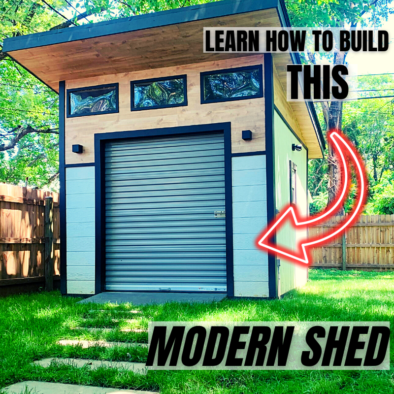 This article will show you how to build a shed similar to this one, step-by-step!