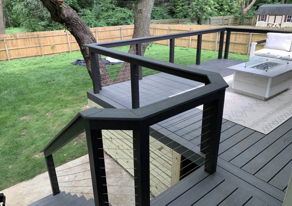 Example of a Cable Railing Installed in my Backyard
