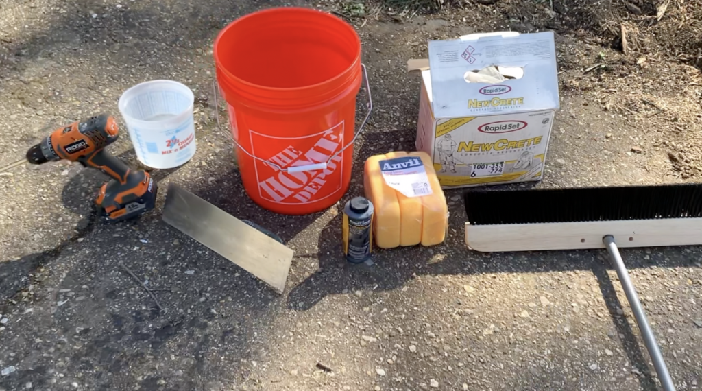 Tools needed to resurface concrete