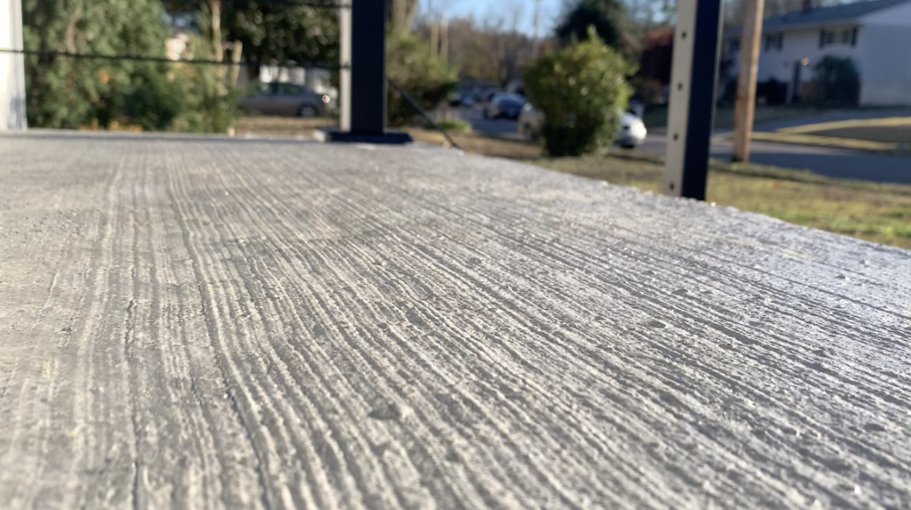 Resurfaced Concrete with a Broom Finish