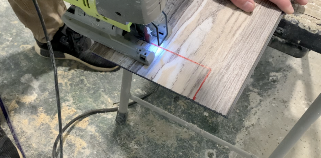 Use a jig saw to make intricate LVP cuts 