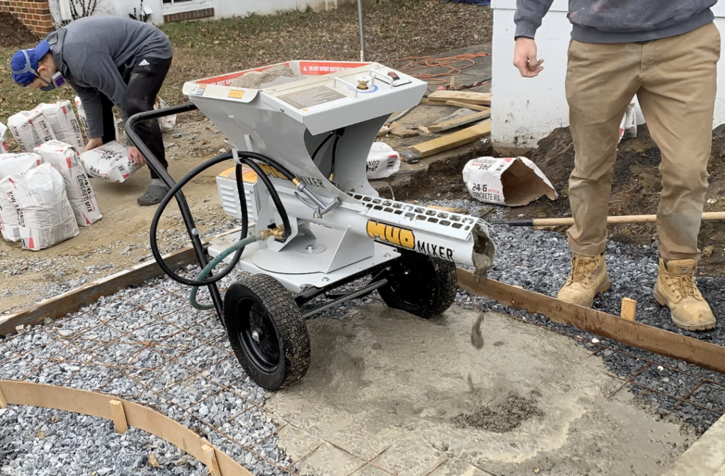 The Mud Mixer is one of the most efficient ways to mix concrete