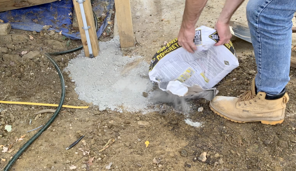Pour the Dry Concrete in the Desired Location
