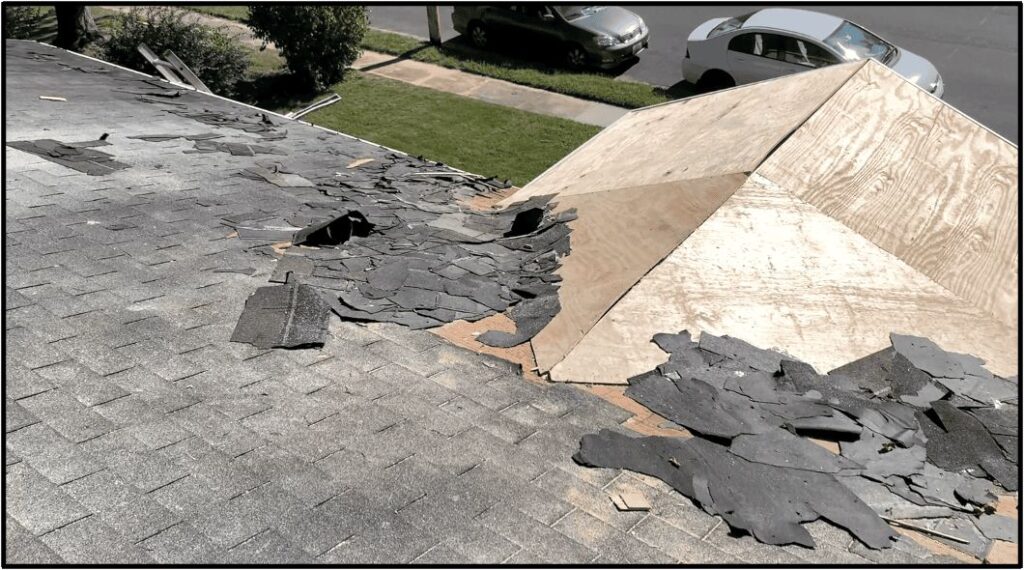 I hired a contractor to install new asphalt shingles on my entire roof - including the new gable porch overhang. 